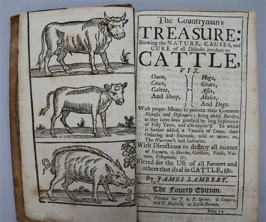 A rare vol, The Countrymans Treasure ..., James Lambert, c.1720